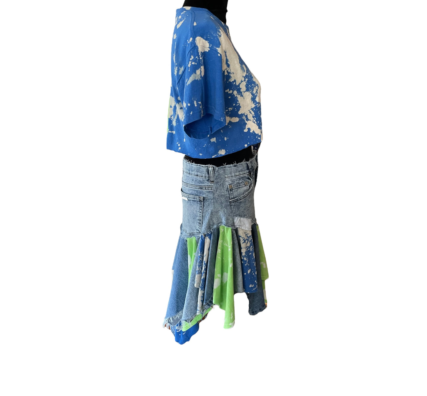 Mixed Tie-Dye Skirt Set