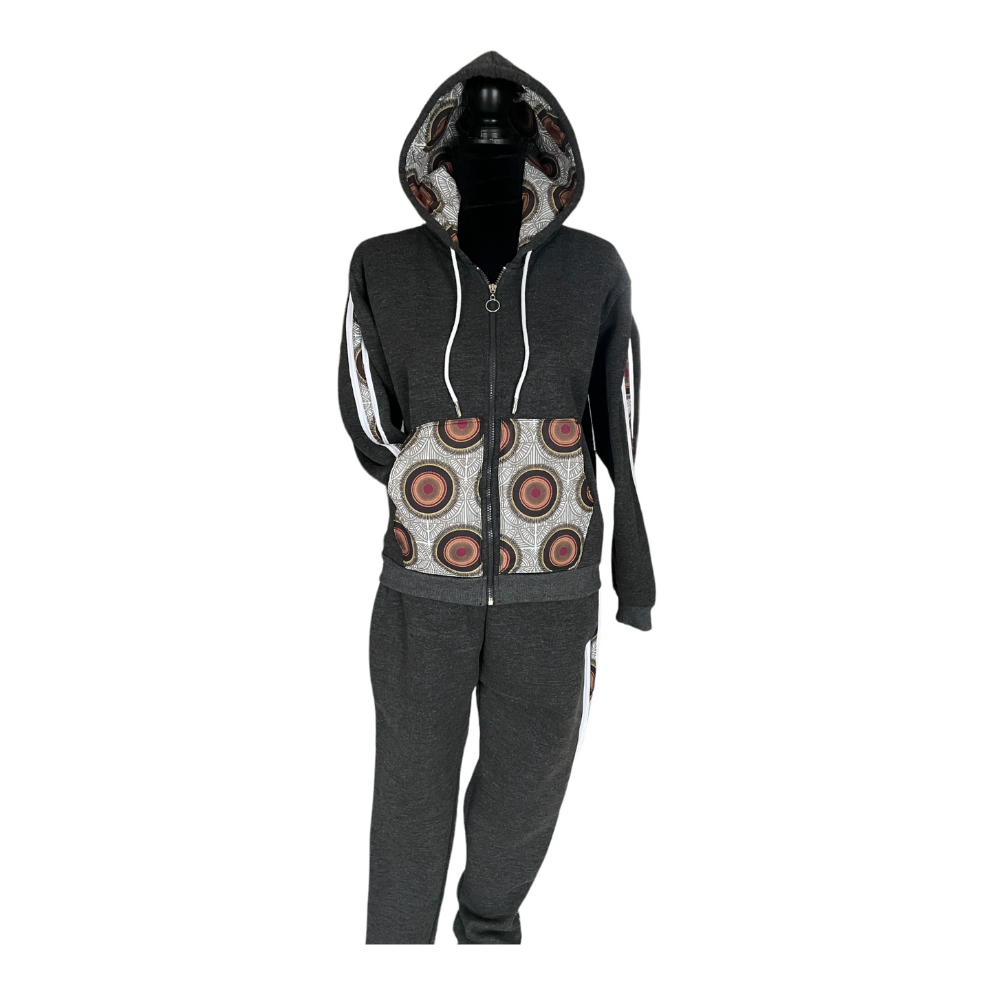 Heritage Edge Jogger Set - Grey and White Edition