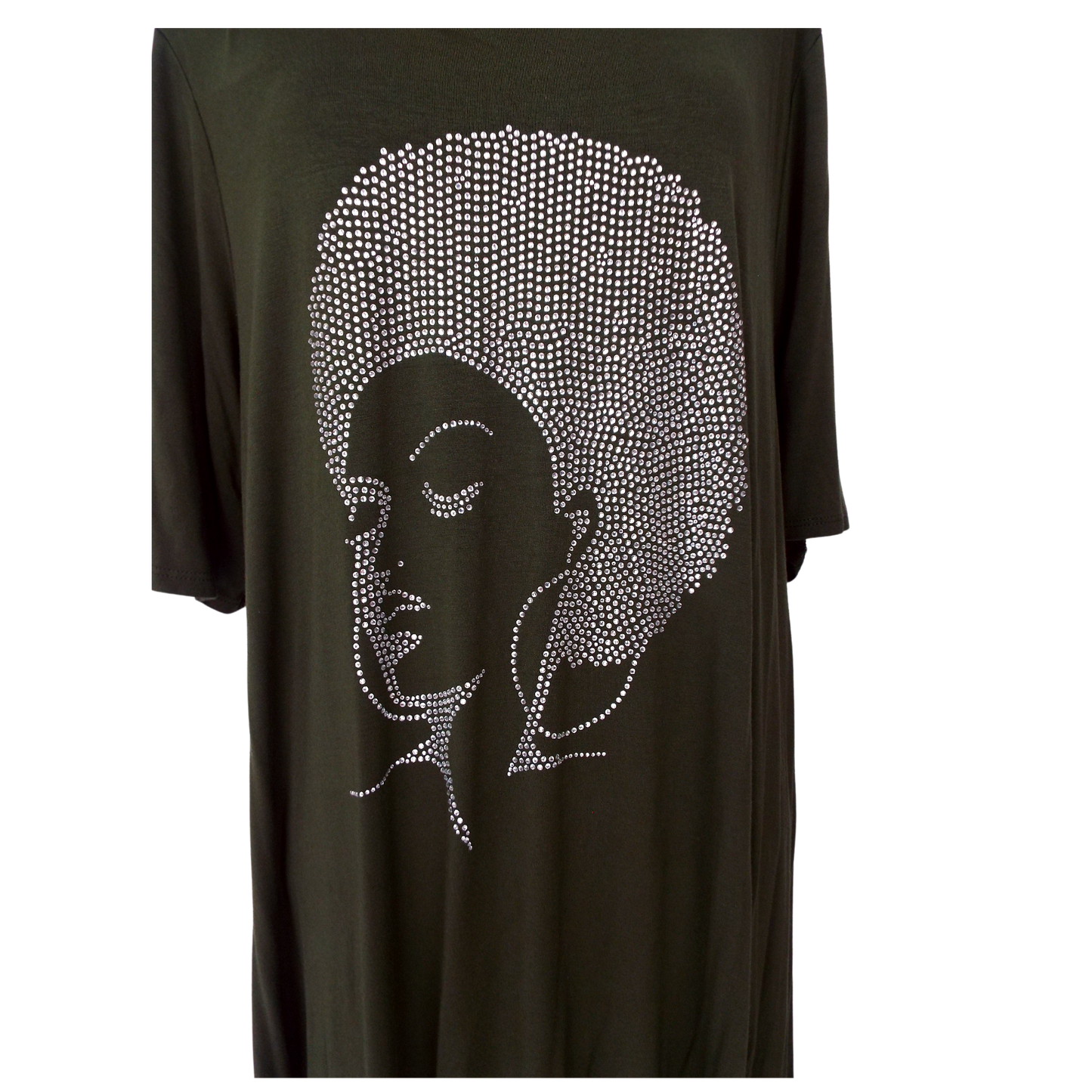 Afro Glam Rhinestone Leisure Dress