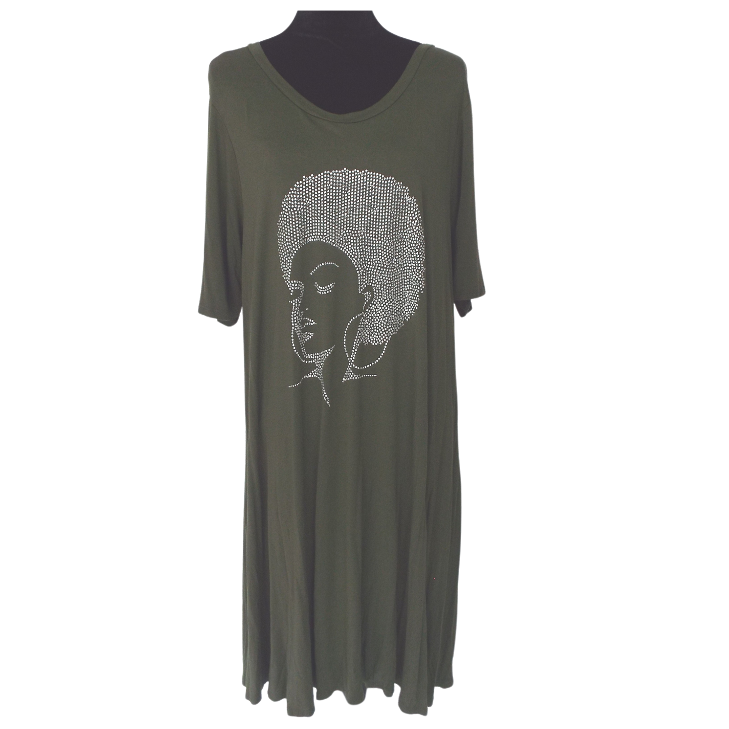 Afro Glam Rhinestone Leisure Dress